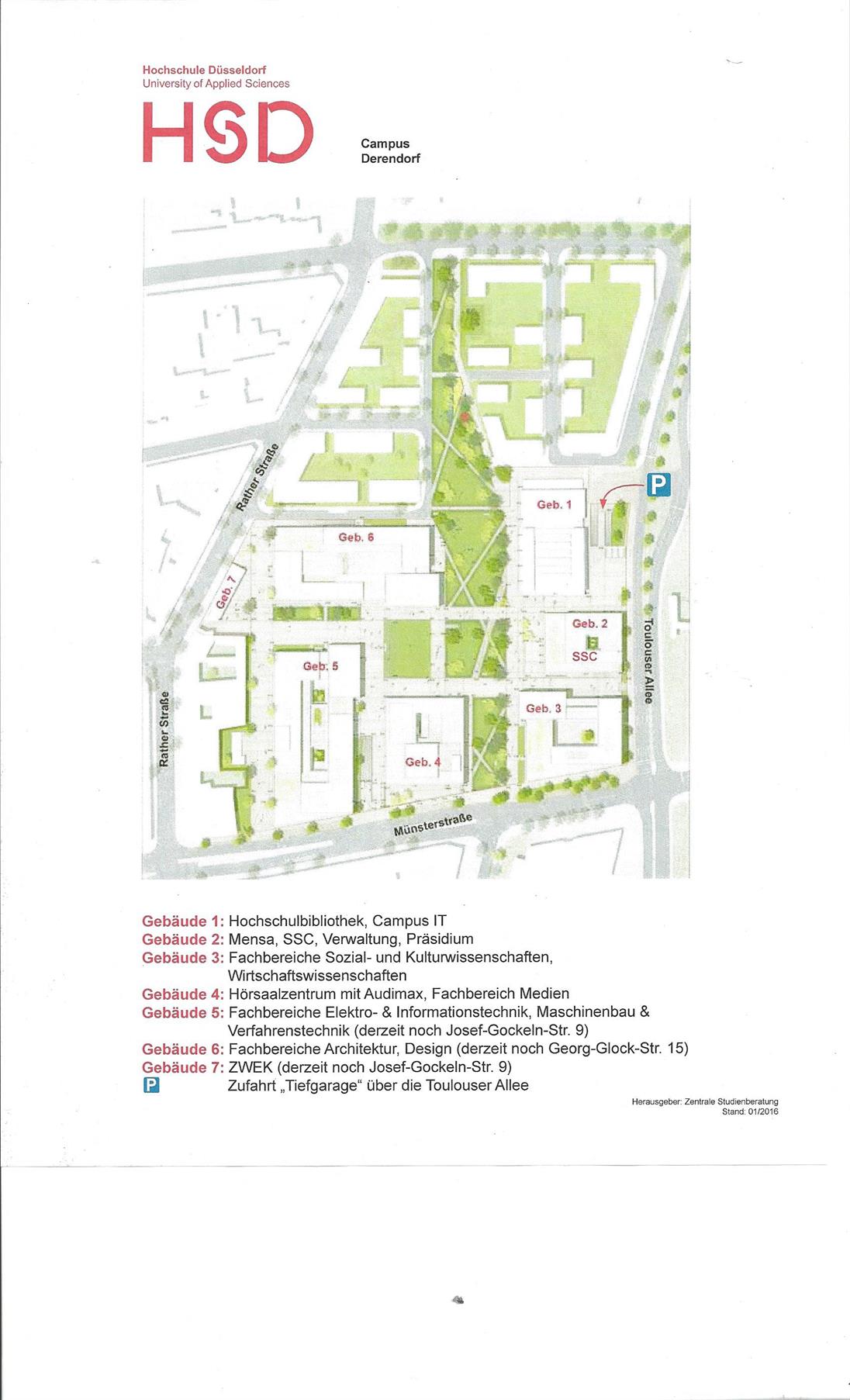 Lageplan Campus Derendorf